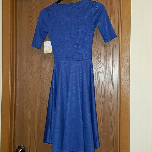 LuLaRoe Nicole blue dress - Picture 4 of 7
